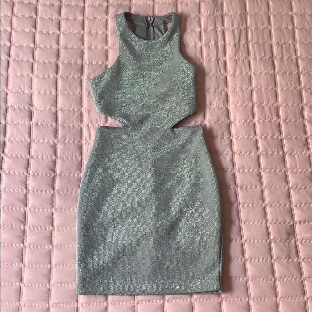 EXPRESS sparkly silver dress